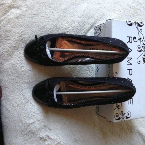 Rampage Studded Ballerina Flats (Black) - Picture 3 of 4