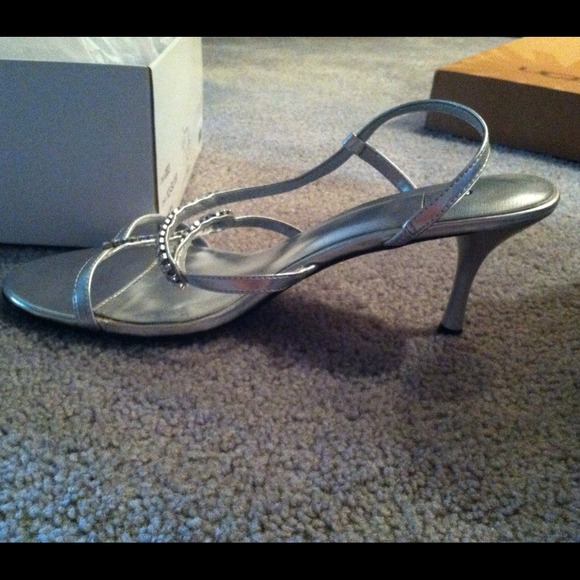 Bakers Silver Formal Heels - Picture 3 of 4