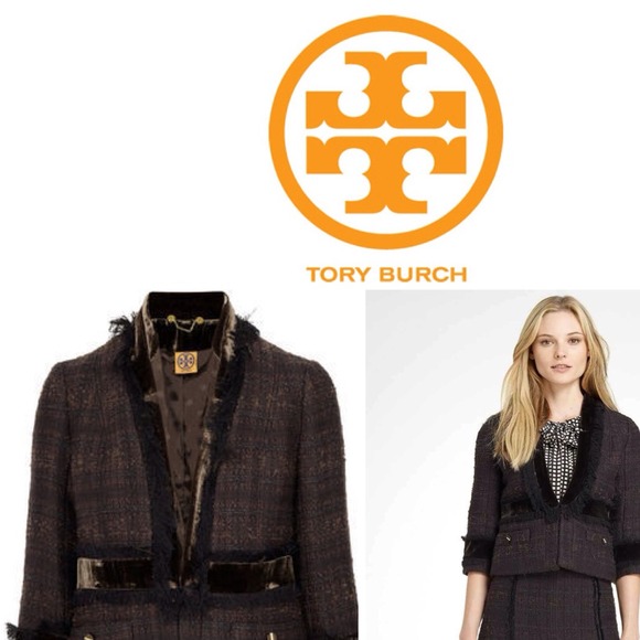 Tory Burch Jackets & Blazers - 🎉HOST PICK🎉TORY BURCH Brown Tweed Jacket Sz12