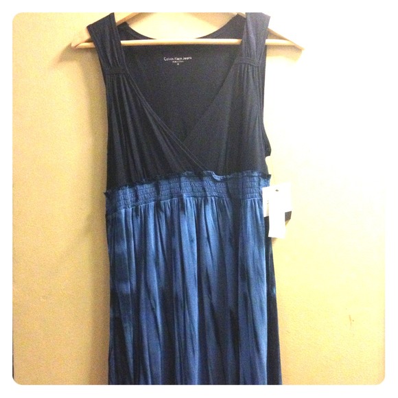 Calvin Klein dress black and blue
