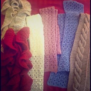New Listings! Assorted Hand Knitted Scarves