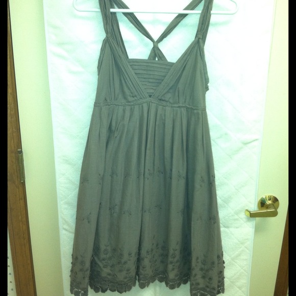 Ryu Grey Embroidered Sundress - Picture 1 of 3