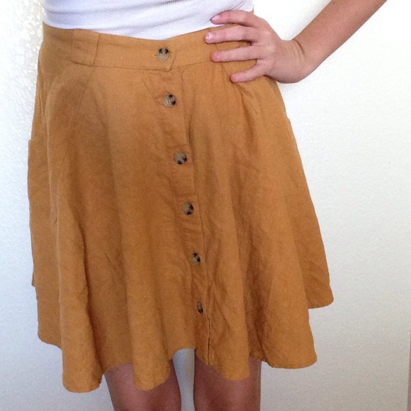 Mustard yellow skirt