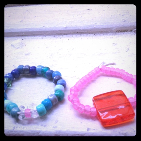 2 beaded bracelets