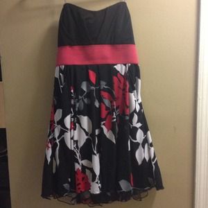 Strapless cocktail dress