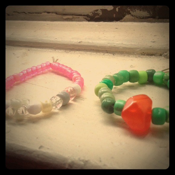 2 beaded bracelets