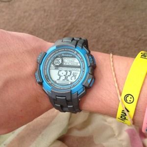 Blue waterproof watch