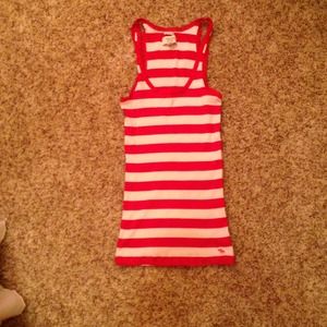 Red and white striped tank top