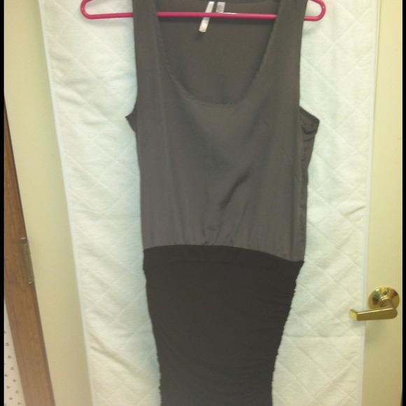 Plastic Island Grey and Black Block Dress - Picture 1 of 2