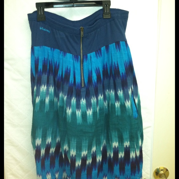 Navy and Turquoise Billabong Tribal Print Dress - Picture 2 of 3