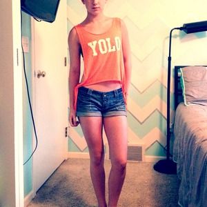Summer style Y.O.L.O shirt