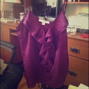 Purple ruffle tank too