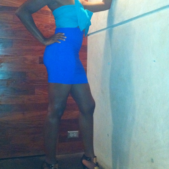 Two toned blue dress - Picture 2 of 2