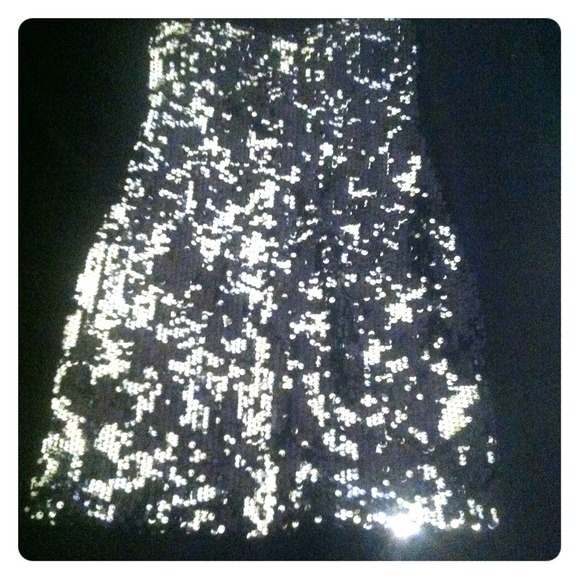 Arden B all over black and silver sequin dress