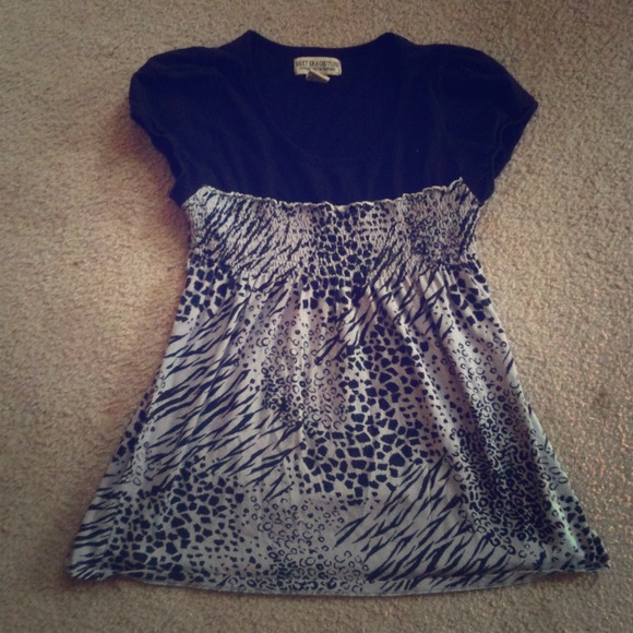 Cute cheetah print modest top