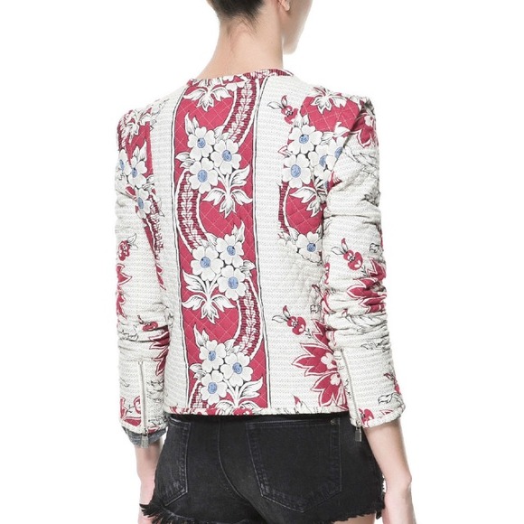 🔴SOLD🔴Zara Quilted Bomber Jacket - Picture 2 of 4