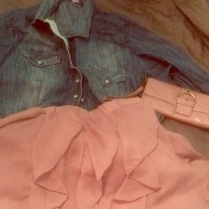 Pretty pink ruffle skirt