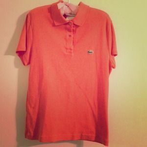 Tangerine Lacoste Polo - Child