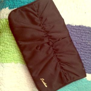 NWOT Black Satin clutch by Guerlain