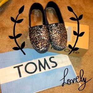 HOLD - Leopard Print Sequin TOMS