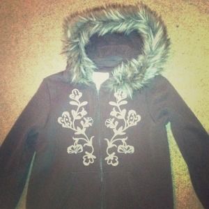 Fur hooded jacket