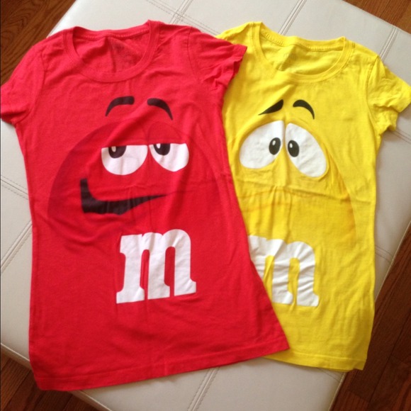 2 m&m tee shirts