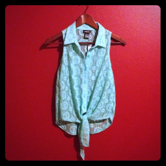 Mint green tank