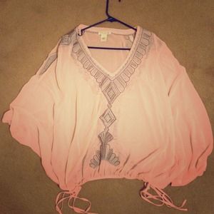 Arden B baby pink flowy blouse