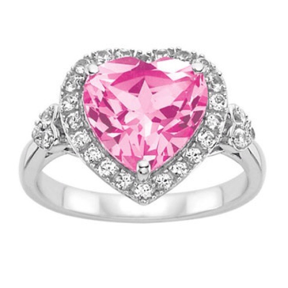 Pink Sapphire Heart Ring