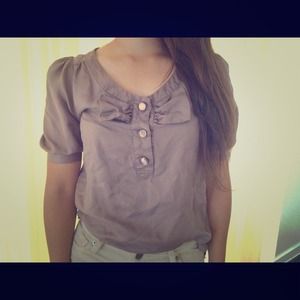 Puff Sleeve Tencel Blouse