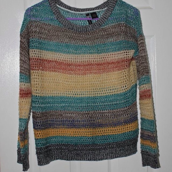 Stiped Long Sleeve Knit Top - Picture 2 of 2