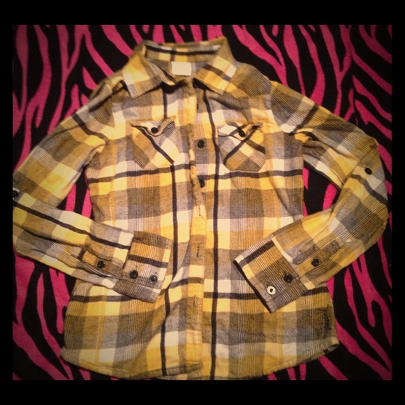 Plaid yellow flannel