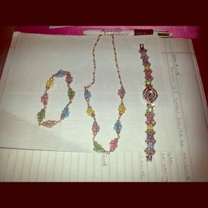 Custom made matching Swarovski jewelries