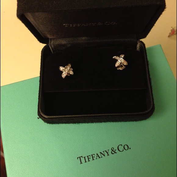 Authentic Tiffany x ear studs
