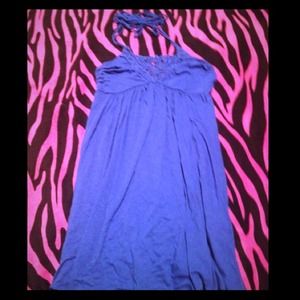 Blue halter dress