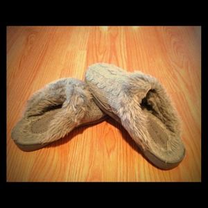 SOLD in bundle for Traci grey sweater mules