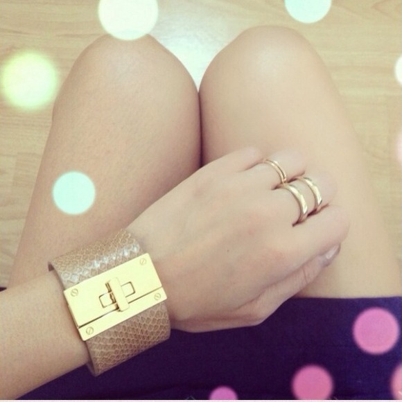 Stevie D Jewelry - 💛Snakeskin Turn Lock Bracelet