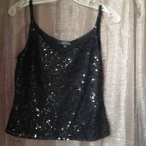Black sequin top