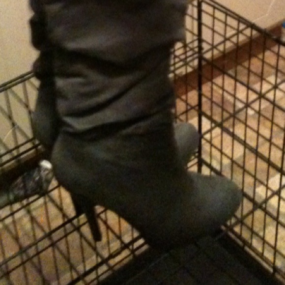 TRADED Grey knee high boots