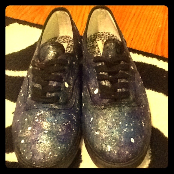 Galaxy themed shoes.