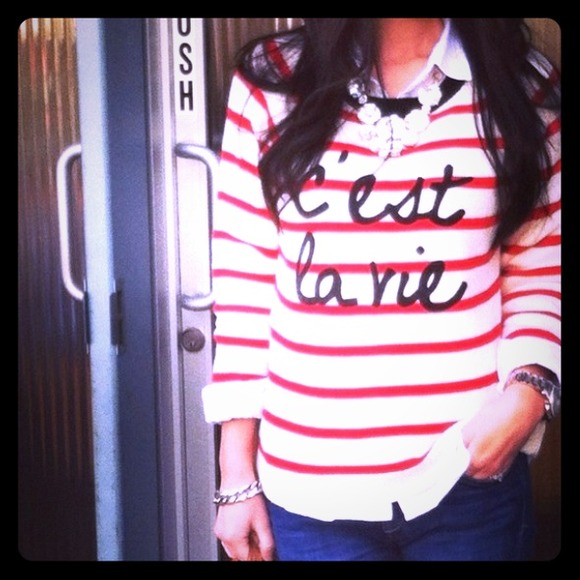 Sweaters - C'est la vie striped sweater!