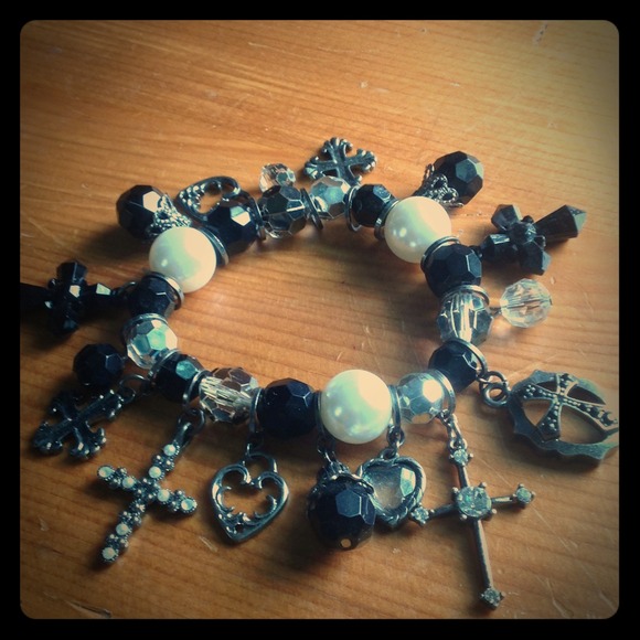 Black and White Charm Bracelet