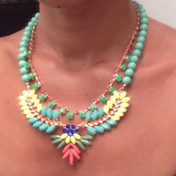 🚫SOLD in BUNDLE🚫Colorful Statement Necklace - Picture 2 of 4