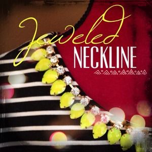 Flash Sale... shift top with embellished neckline