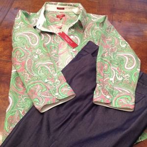 Talbots Petites Size 10 Button Up Shirt