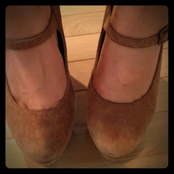 Shoes - Kimchi blue faux suede beige Wedges