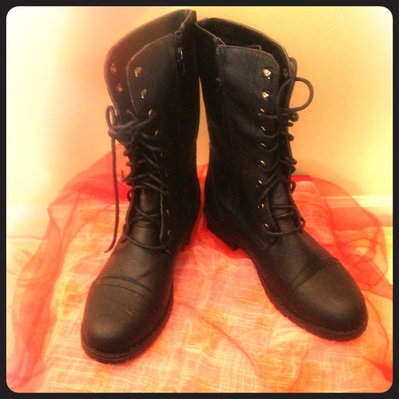 Black Combat boots