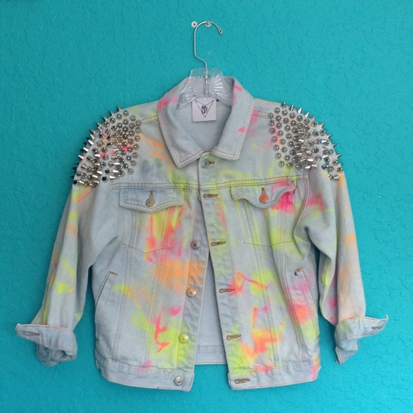 LF Dyed Spiked Denim Jacket