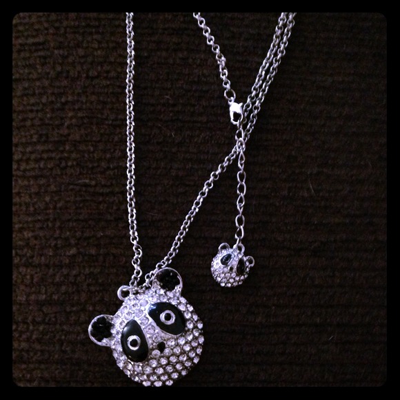Lovely whimsical panda bear necklace