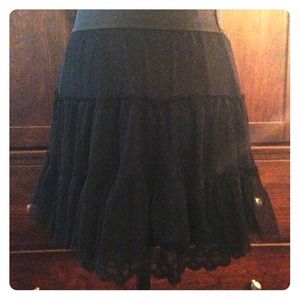 Black lace skirt